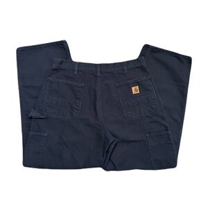 Carhartt Single Knee Carpenter Pants 34x32 Midnight Blue Dungarees  36x30